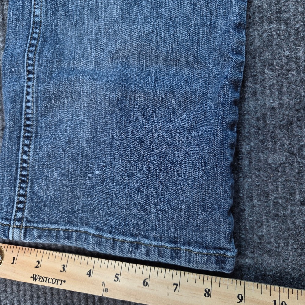 Wrangler Retro Slim Boot Jeans Mens 35x32 Blue Denim Western Cowboy Casual - Picture 9 of 10
